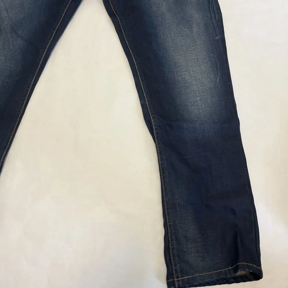 NUDIE JEANS Men's Big Bengt Jeans Nordic Ice Blue Cotton Button Fly Size 36x32
